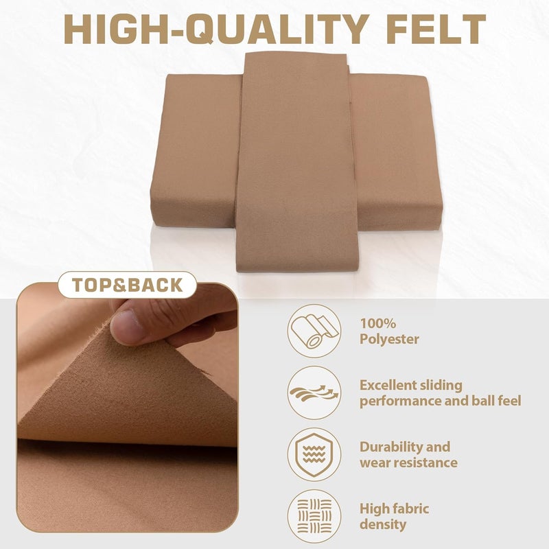 iEsstros Pool Table Felt Cloth Billiard Cloth with 6 Pcs Cloth Strips and Staple Remover Pool Table Felt Replacement Kit Parts - Image 5